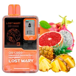 Одноразова електронна сигарета Lost Mary OS Pineapple Dragonfruit Grapefruit (Ананас Пітая Грейпфрут) (12000 Затяжок)