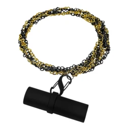 Персональний мундштук в упаковці Personalka Silicone Pro Chain SP007 (Чорний з золотим)