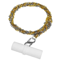 Персональний мундштук в упаковці Personalka Silicone Pro Chain SP009 (Золотий з сріблястим)