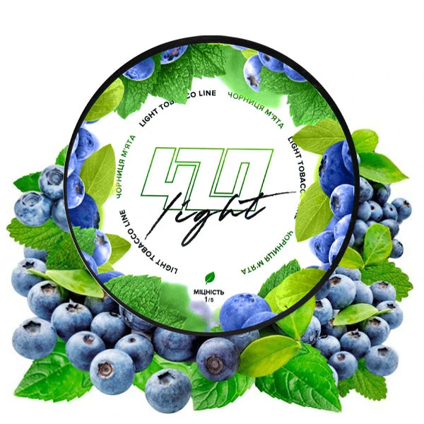Тютюн 420 Light Line Чорниця М'ята 100 гр