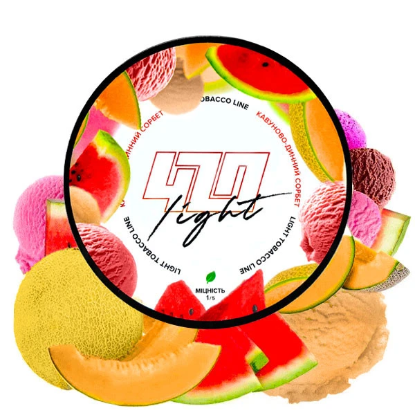 Табак 420 Light Line Арбузно-Дынный Сорбет 100 гр