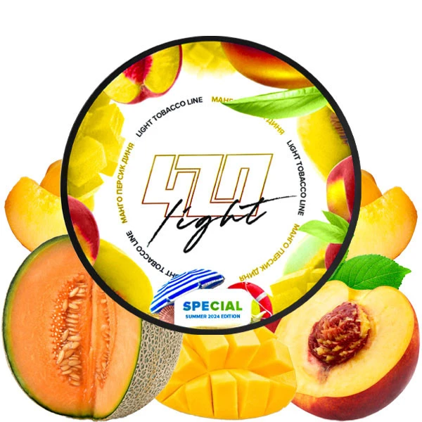 Табак 420 Light Line Манго Персик Дыня 100 гр