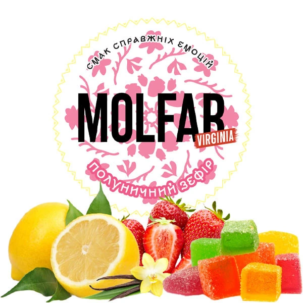 Табак Molfar Tobacco Virginia Line Клубничный Зефир 60 гр